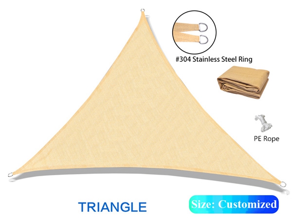 定做庭院专用时尚三角形遮阳帆遮阳蓬